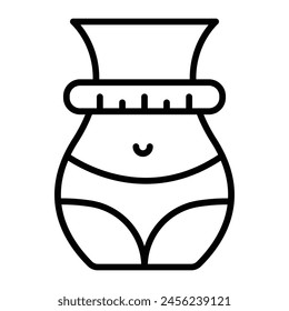 Weight Loss Vector Line Icon Design