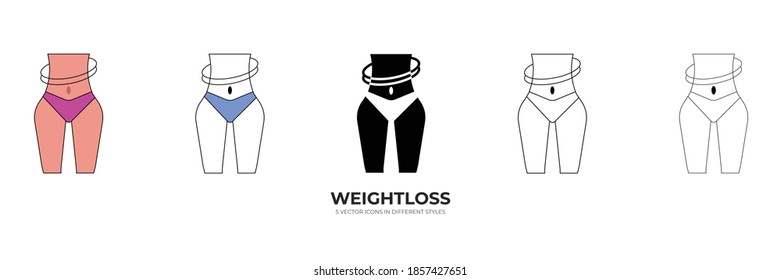 weight loss vector type icon