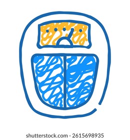 weight lost doodle icon sketch vector. weight lost sign. isolated symbol illustration