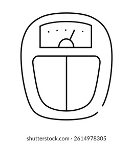 weight lost line icon vector. weight lost sign. isolated contour symbol black illustration