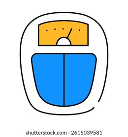 weight lost line icon vector. weight lost sign. isolated symbol illustration