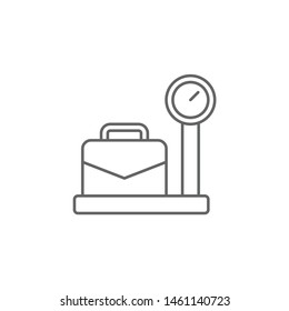 Weight, luggage, airport. Icon illustration isolated vector sign symbol - Vector icon