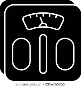 weight machine glyph icon design style 