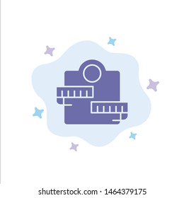 Weight, Machine, Healthcare, Sport Blue Icon on Abstract Cloud Background. Vector Icon Template background