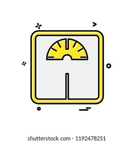 Weight machine icon design vector