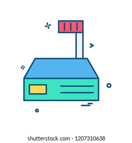 Weight machine icon design vector