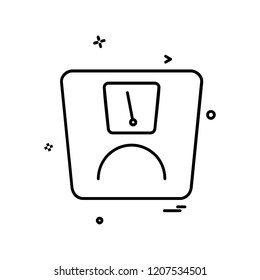 Weight machine icon design vector