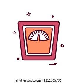 Weight machine icon design vector