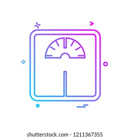 Weight machine icon design vector