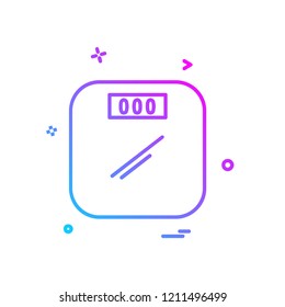 Weight Machine icon design vector