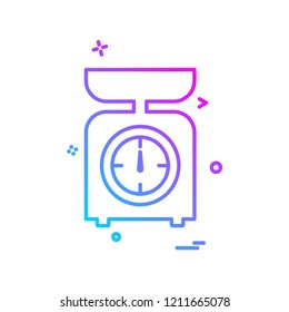 Weight machine icon design vector