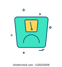 Weight machine icon design vector