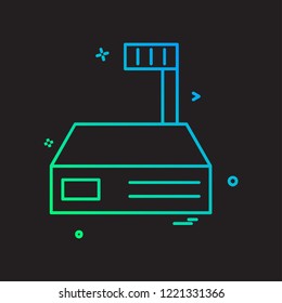 Weight machine icon design vector