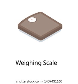 
Weight Machine, Isometric Icon Design  
