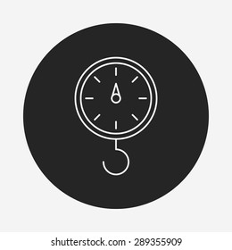 weight machine line icon