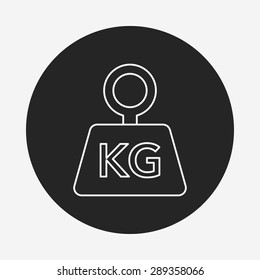 weight machine line icon