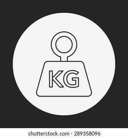 weight machine line icon