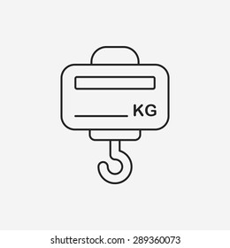 weight machine line icon