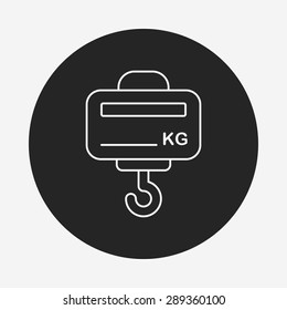 weight machine line icon