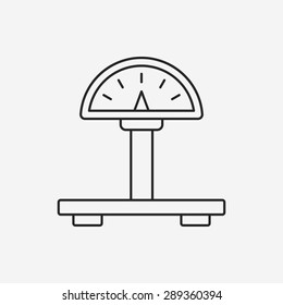 weight machine line icon