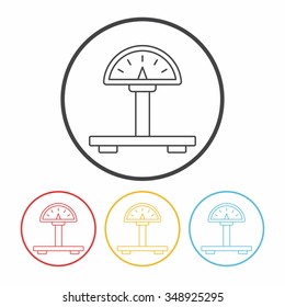 weight machine line icon