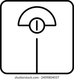 weight machine Outline vector illustration icon