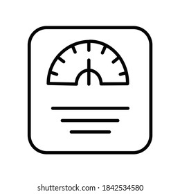Weight Machine simple line icon