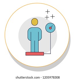 weight machine trendy icon on white background for web graphic