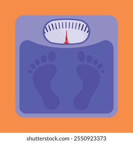 Weight Machine vector icon. Weight measurement scale illustration. Fitness weighing machine