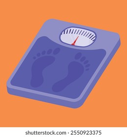 Weight Machine vector icon. Weight measurement scale illustration. Fitness weighing machine