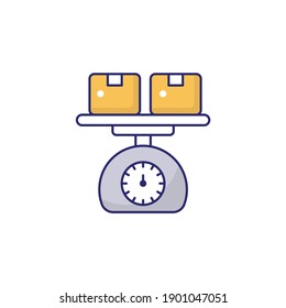 Weight Machine vector icon style illustration. EPS file 10