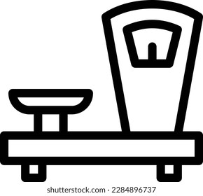 weight machine Vector illustration on a transparent background.Premium quality symbols.Thin line vector icon for concept and graphic design.