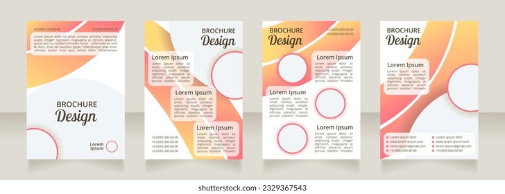 Weight management and dieting blank brochure layout design. Vertical poster template set with empty copy space for text. Premade corporate reports collection. Editable flyer paper pages