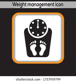 Weight Management Icon. Vector Graphics 