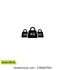 weight measurement icon illustration symbol simple design element logo template