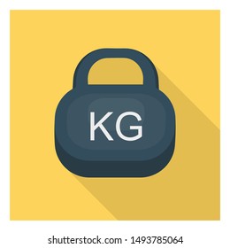 weight for measurement kilogram sign and symbols flat icon  