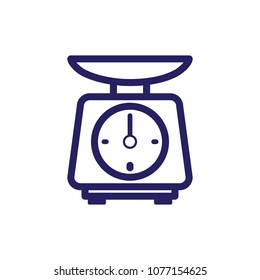 Weight, measurement, scale, kitchen toll, balance symbol vector icon