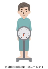 Weight measurement simple vector illustration