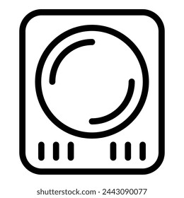 Weight measurement tool icon outline vector. Food mass portion. Domestic culinary scale