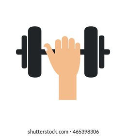 weight metal hand heavy bodybuilding icon. Isolated and flat illustration. Vector graphic