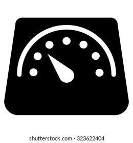 Weight Meter vector icon. Style is flat symbol, black color, rounded angles, white background.