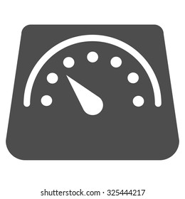 Weight Meter vector icon. Style is flat symbol, gray color, rounded angles, white background.