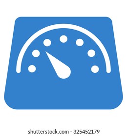 Weight Meter vector icon. Style is flat symbol, cobalt color, rounded angles, white background.
