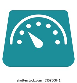 Weight Meter vector icon. Style is flat symbol, soft blue color, rounded angles, white background.