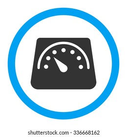 Weight Meter vector icon. Style is flat rounded symbol, bright colors, rounded angles, white background.