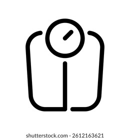 Weight Monitoring Device Graphic with Dial Minimalist Vector Design