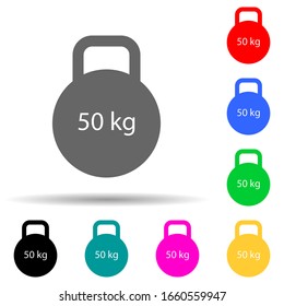 weight multi color style icon. Simple glyph, flat vector of sport icons for ui and ux, website or mobile application