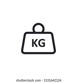 Weight Outline Icon Vector Symbol Eps