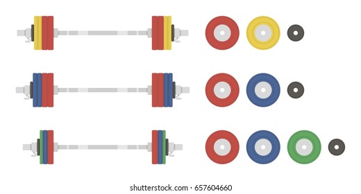 Weight plate vector illustration. Disk weigth isolated