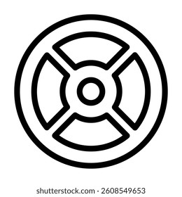 Weight plates icon line style transparent